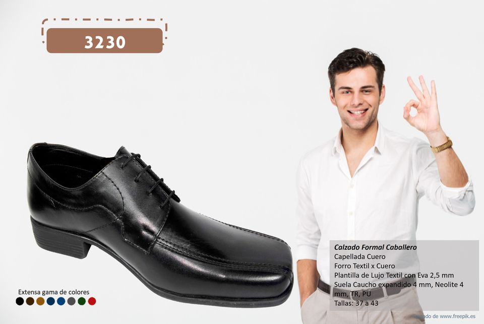 FORMAL HOMBRE LINEA INSTITUCIONAL 3230